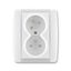 5593E-C02357 01 Double socket outlet with earthing pins, shuttered, with turned upper cavity, with surge protection thumbnail 12