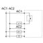 UP room controller, RAL9016 glossy 55x55, 5-30C, AC 24V, triac output, switchable 5 actuators each 3W, change-over input, TA 3.5K, LED displays thumbnail 4