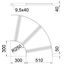 SLB 90 62 500 FT 90° bend with trapezoidal rung B510mm thumbnail 2