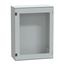 wall-mounting enclosure polyester monobloc IP66 H847xW636xD300mm glazed door thumbnail 1