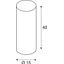 FENDA lamp shade, D150/ H400, cylindrical, beige thumbnail 1