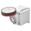 10° ANGLED SURFACE-MOUNTING SOCKET-OUTLET - IP67 - 2P+E 63A 380-415V 50/60HZ - RED - 9H - SCREW WIRING thumbnail 1