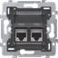 2 RJ45 connections STP cat. 6, PoE++ ready, oblique model, incl. base thumbnail 1