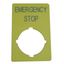 Emergency Stop label, 33x50mm thumbnail 1