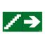 Label - for emergency lighting luminaires - stairs on right - 100 x 200 mm thumbnail 2