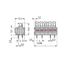 2-conductor PCB terminal block push-button 0.75 mm² gray thumbnail 3