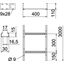 LCIS 1140 6 FT Cable ladder perforated rung, welded 110x400x6000 thumbnail 2