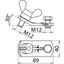 Earth connector with wing bolt M12x15 for connecting element PK1 16-15 thumbnail 2