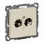 Potential equalisation socket-outlet insert, white, glossy, System M thumbnail 2