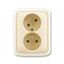 5583A-C02357 R2 Double socket outlet with earthing pins, shuttered, with turned upper cavity, with surge protection thumbnail 37