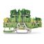 Double-deck terminal block 4-conductor ground terminal block with push thumbnail 1