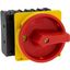 Main switch, P3, 100 A, flush mounting, 3 pole + N, Emergency switching off function, With red rotary handle and yellow locking ring, Lockable in the thumbnail 21