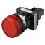 Indicator M22N flat etched, cap color red, LED red, LED voltage 24 VDC thumbnail 2