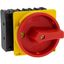 Main switch, P3, 100 A, flush mounting, 3 pole + N, Emergency switching off function, With red rotary handle and yellow locking ring, Lockable in the thumbnail 37