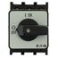 On-Off switch, P1, 40 A, centre mounting, 3 pole, with black thumb grip and front plate thumbnail 13