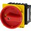 Main switch, P3, 63 A, flush mounting, 3 pole, 2 N/O, 2 N/C, Emergency switching off function, With red rotary handle and yellow locking ring thumbnail 11