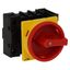Main switch, P1, 40 A, flush mounting, 3 pole + N, 1 N/O, 1 N/C, Emergency switching off function, With red rotary handle and yellow locking ring, Loc thumbnail 33