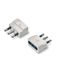 SINGLE ADAPTOR 2P+E 16A DUAL USE WHITE thumbnail 1