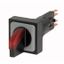 Illuminated selector switch actuator, momentary, 45° 45°, 25 × 25 mm, 3 positions, With thumb-grip, red, with VS anti-rotation tab, without light elem thumbnail 1