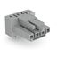 Socket for PCBs angled 4-pole gray thumbnail 1