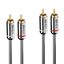 3m Dual Phono Audio Cable, Cromo Line Dual Phono Male to Male thumbnail 1