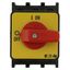 On-Off switch, P1, 40 A, center mounting, 3 pole, Emergency switching off function, with red thumb grip and yellow front plate thumbnail 8