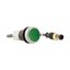 Pushbutton, Flat, momentary, 1 N/O, Cable (black) with M12A plug, 4 pole, 0.2 m, green, Blank, Bezel: titanium thumbnail 11