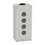 Harmony XAP, XB2 SL, Empty control station, zinc alloy, grey, M25, 4 cut-outs 22mm, 80 x 175 x 51,5 thumbnail 1