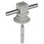 Conductor holder DEHNsnap H 16mm grey f. Rd 8mm w. wood screw and dowe thumbnail 1