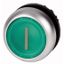 Illuminated pushbutton actuator, RMQ-Titan, Flush, maintained, green, inscribed, Bezel: titanium thumbnail 1