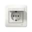 Exxact single socket-outlet with lid IP44 earthed screw white thumbnail 4