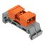 Double pin header DIN-35 rail mounting 2-pole orange thumbnail 1