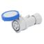 STRAIGHT CONNECTOR HP - IP66/IP67/IP68/IP69 - 3P+N+E 16A 200-250V 50/60HZ - BLUE - 9H - FAST WIRING thumbnail 2