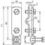 Terminal clamp f. ring equip. bond. StSt f. Rd 8-10/Fl 30mm conn. 2.5- thumbnail 2