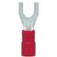 Fork crimp cable shoe, insulated, red, 0.5-1.0mmý, M5 thumbnail 1