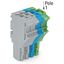 1-conductor female connector Push-in CAGE CLAMP® 4 mm² gray/blue/green thumbnail 2