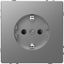 SCHUKO socket-outlet, screwless terminals, stainless steel, System Design thumbnail 2