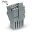 1-conductor female connector Push-in CAGE CLAMP® 4 mm² gray thumbnail 1