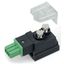 Tap-off module for flat cable 2-pole green thumbnail 1