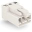 Plug for PCBs angled 3-pole white thumbnail 2