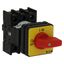 On-Off switch, P1, 40 A, center mounting, 3 pole, Emergency switching off function, with red thumb grip and yellow front plate thumbnail 6