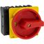 Main switch, P3, 100 A, flush mounting, 3 pole + N, Emergency switching off function, With red rotary handle and yellow locking ring, Lockable in the thumbnail 38