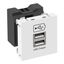 MTG-2UC2.1 RW1 USB charger with 2.1 A charging current 45x45mm thumbnail 1